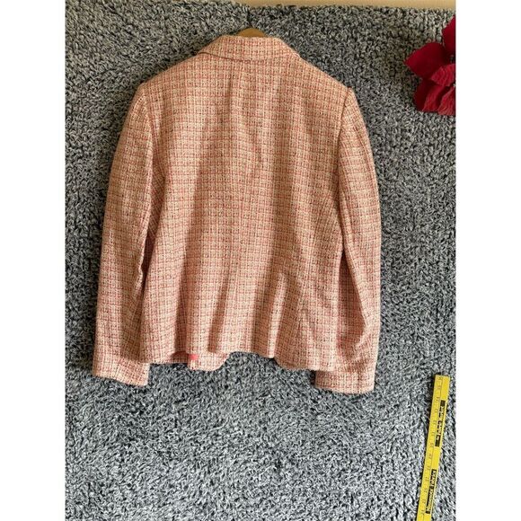 Worthington Women's Pink Tweed Blazer & Skirt Set Size 12 Long Sleeve Casual - Picture 5 of 8